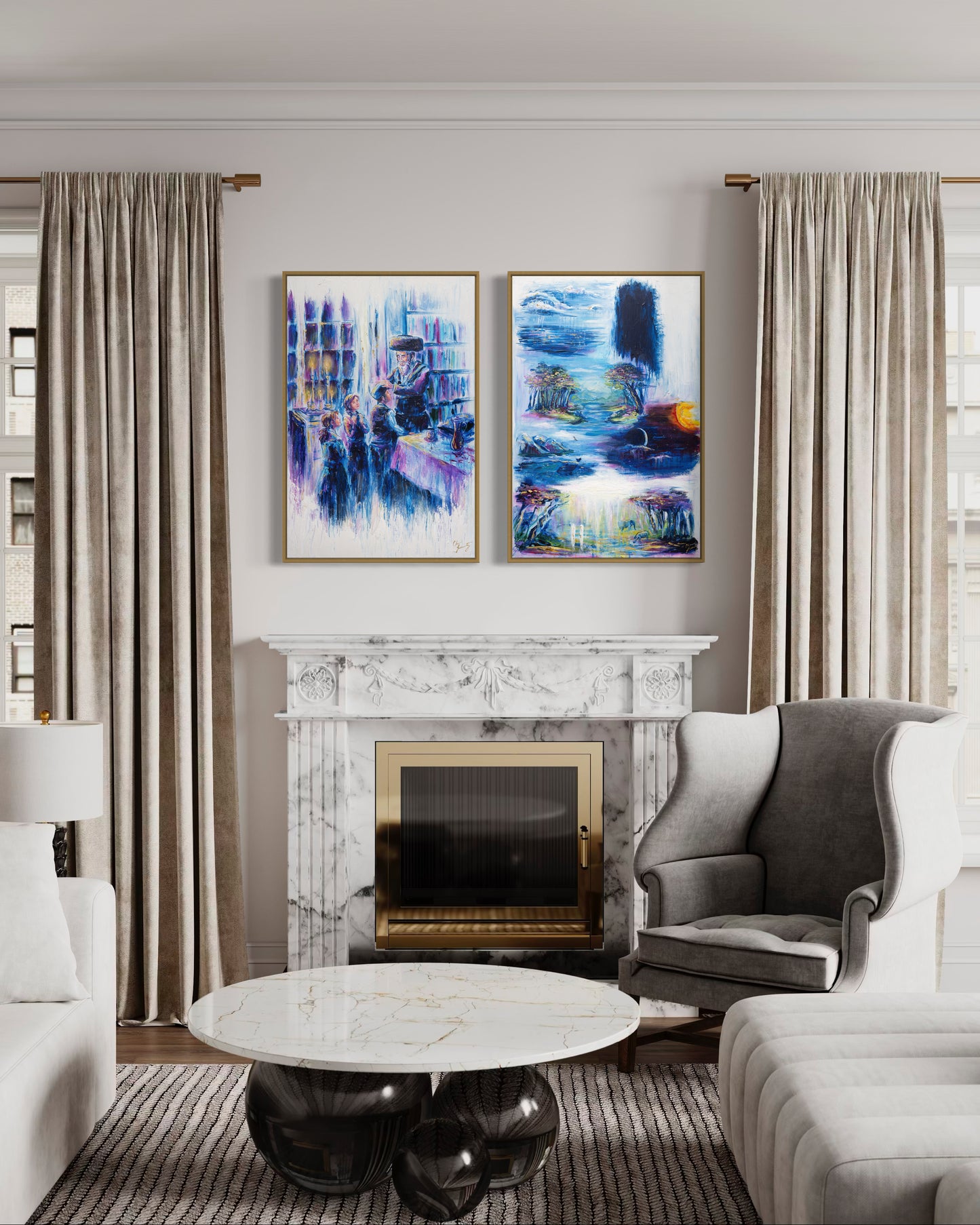 Shabbos Blessing Semi Original Giclee