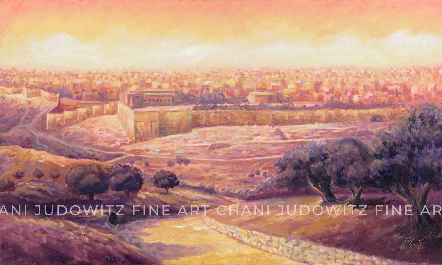 Golden Hour Jerusalem Semi Original Giclee