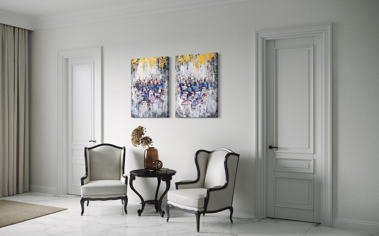 Abstract Jerusalem Semi Original Giclee