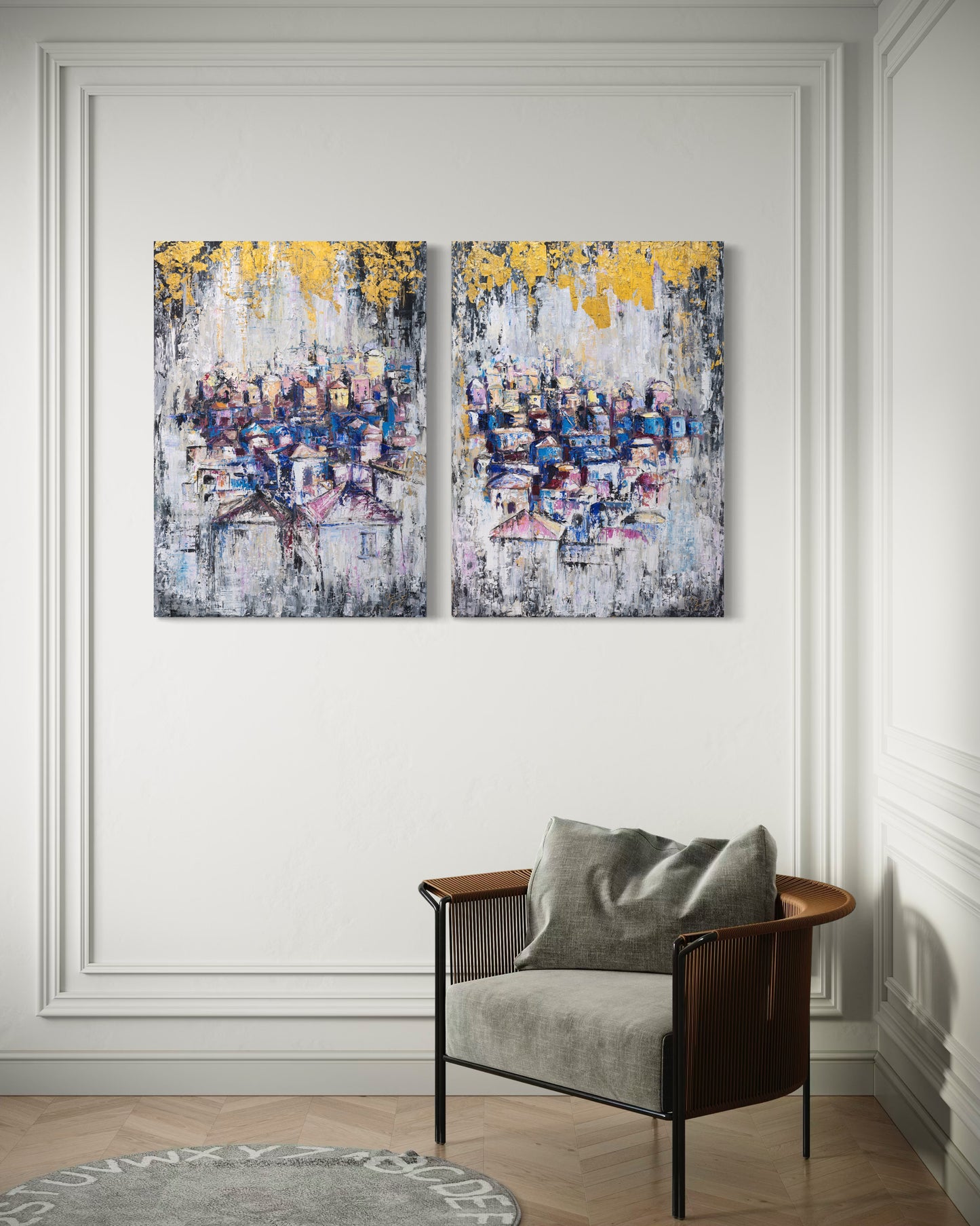 Abstract Jerusalem Semi Original Giclee