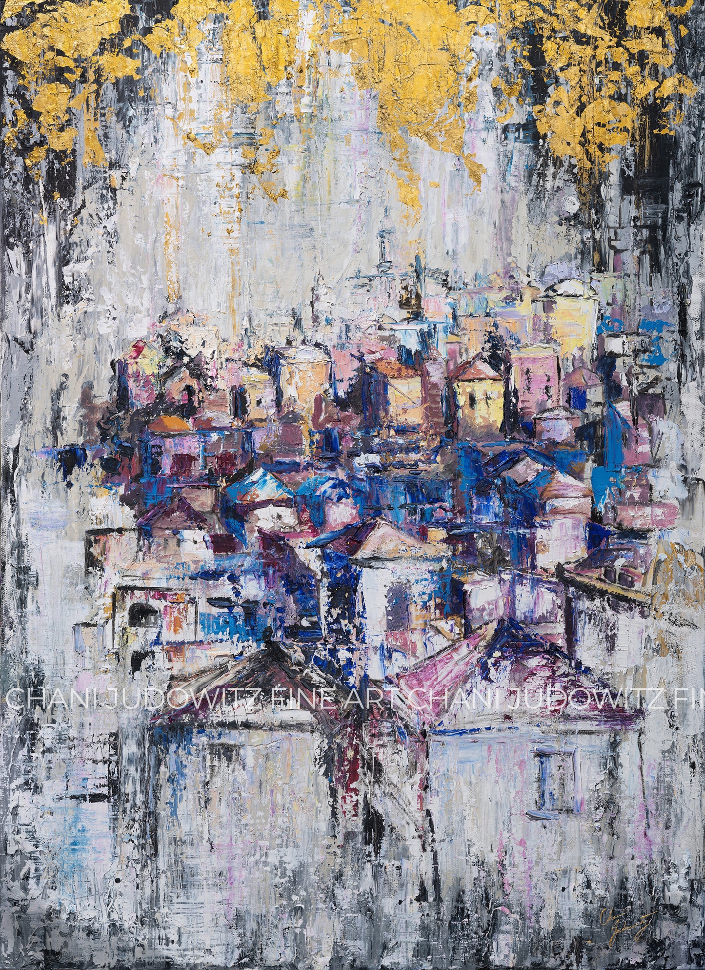 Abstract Jerusalem Semi Original Giclee