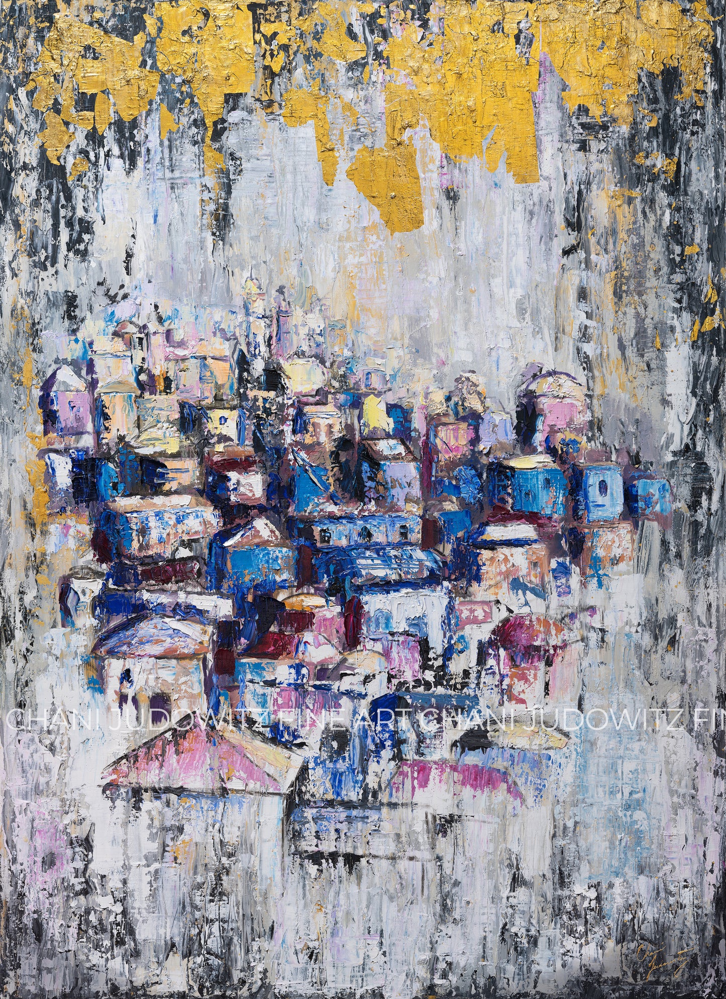 Abstract Jerusalem Semi Original Giclee