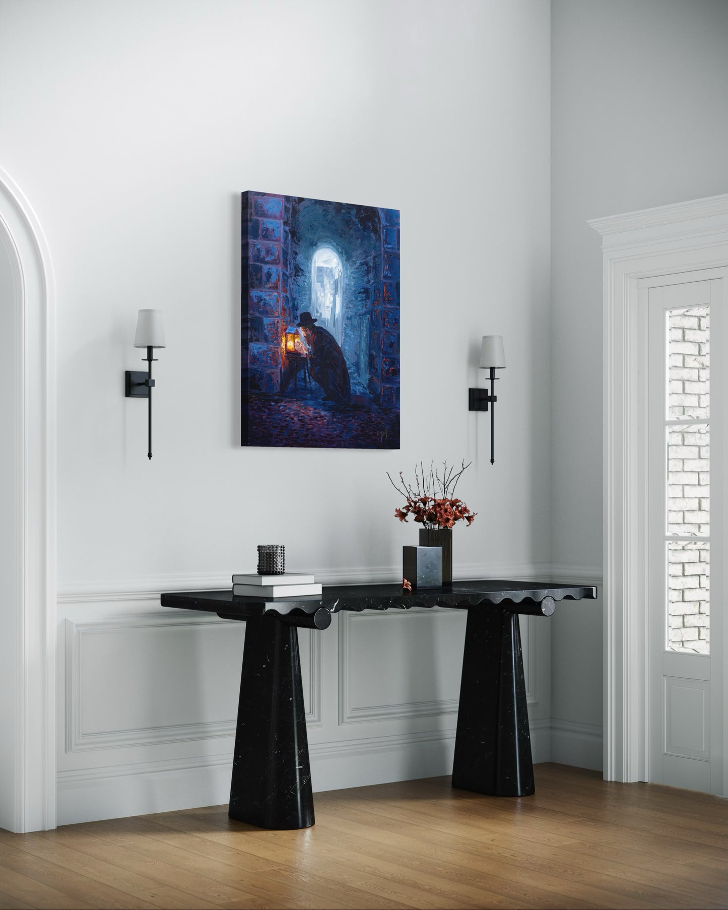 Chanukah Lights Semi Original Giclee