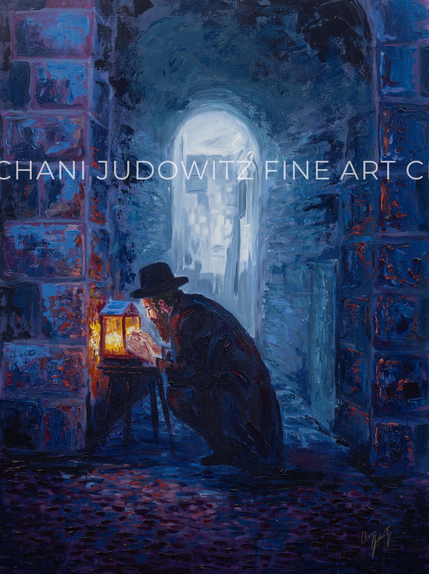 Chanukah Lights Semi Original Giclee
