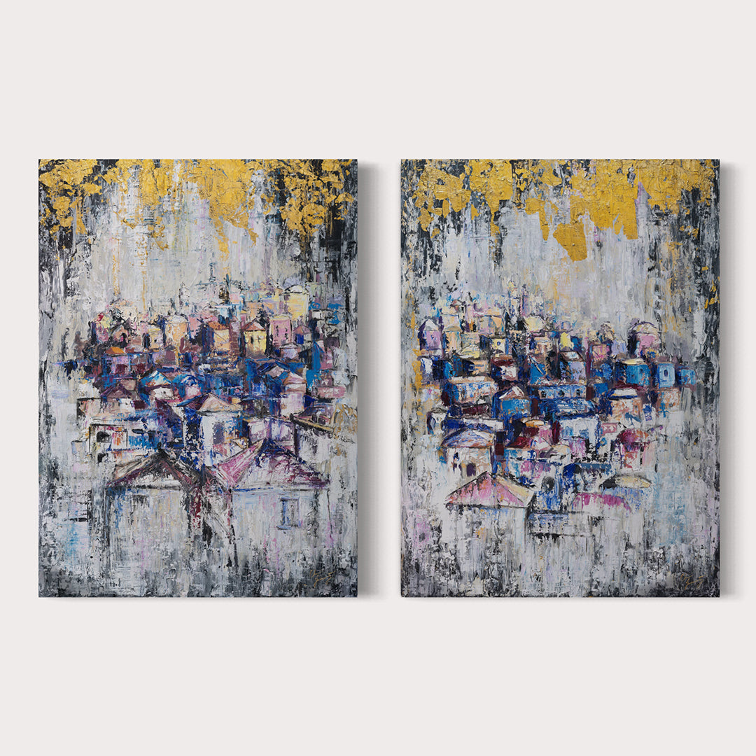 Abstract Jerusalem Semi Original Giclee