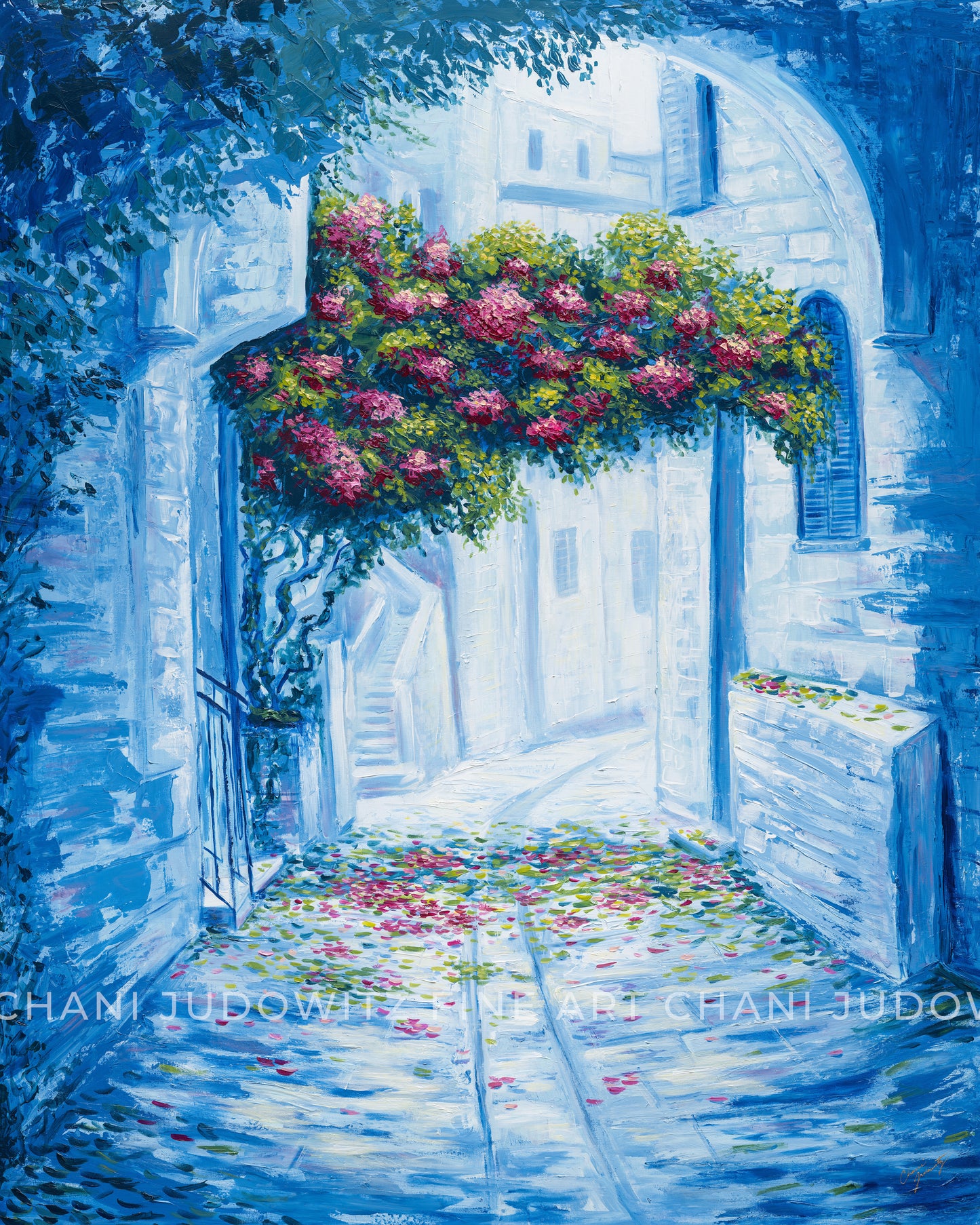 Old City Flowers Semi Original Giclee