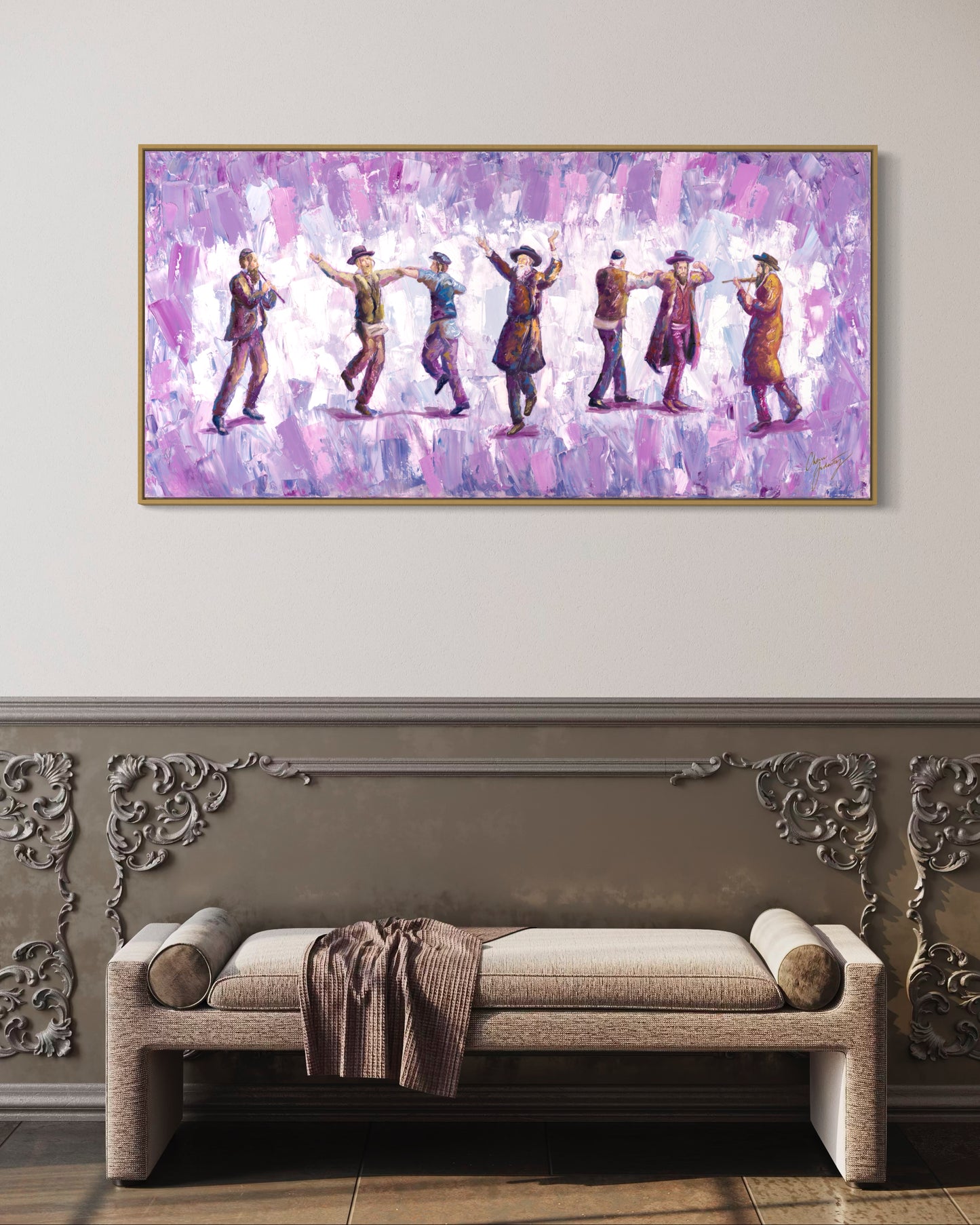 Dancing Chassidim Semi Original Giclee