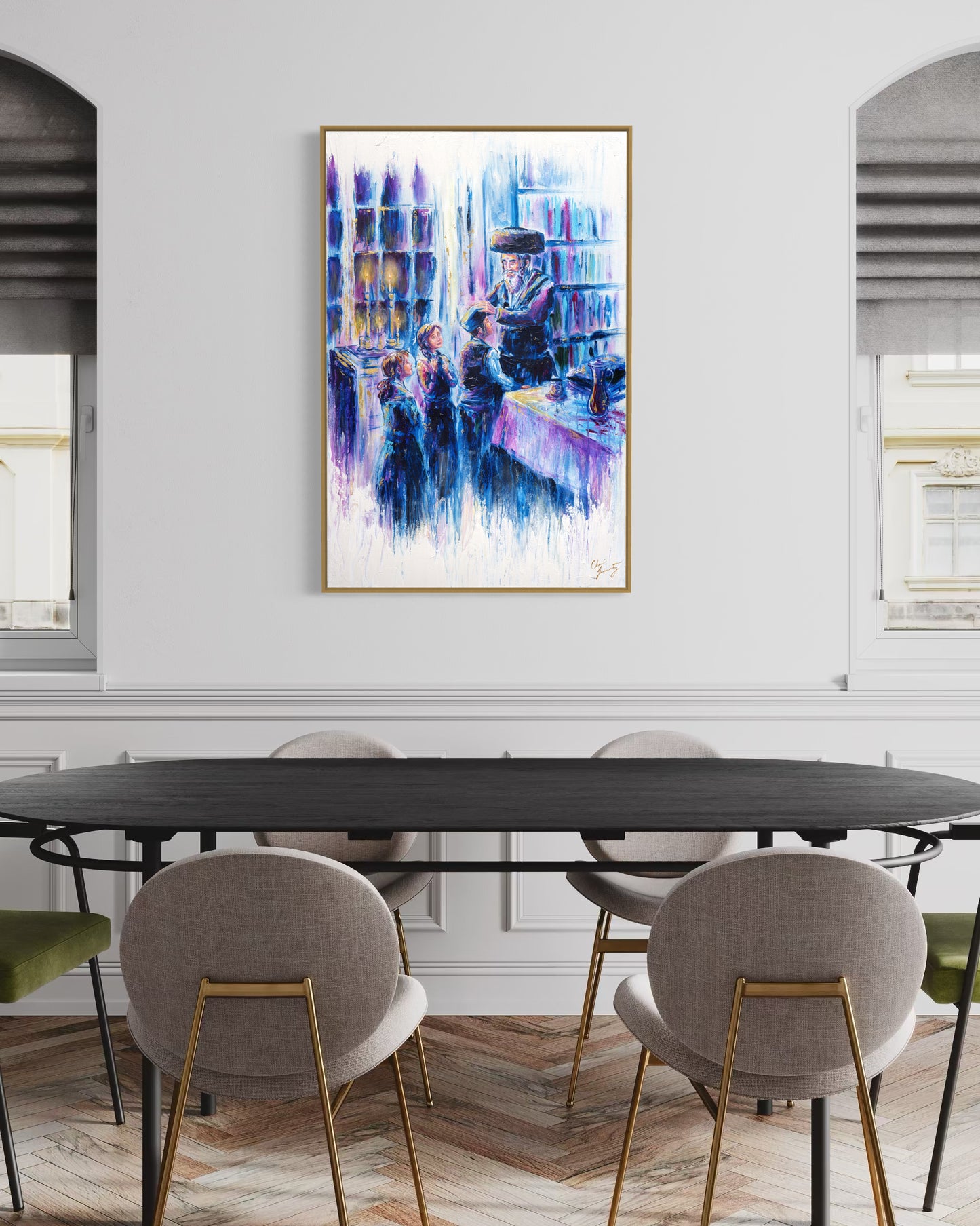 Shabbos Blessing Semi Original Giclee
