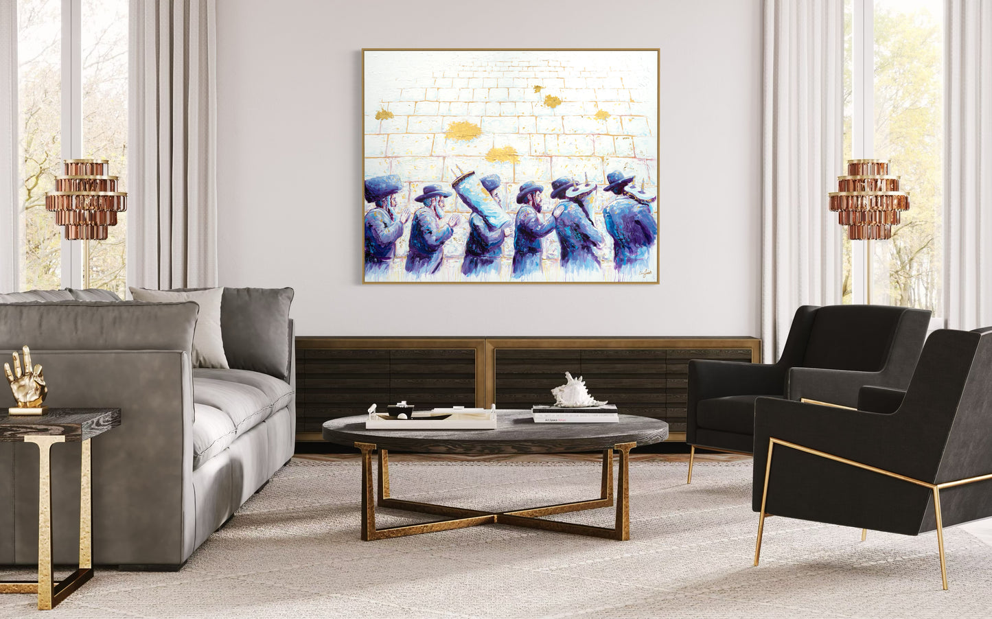 Torah at the Kosel Semi Original Giclee