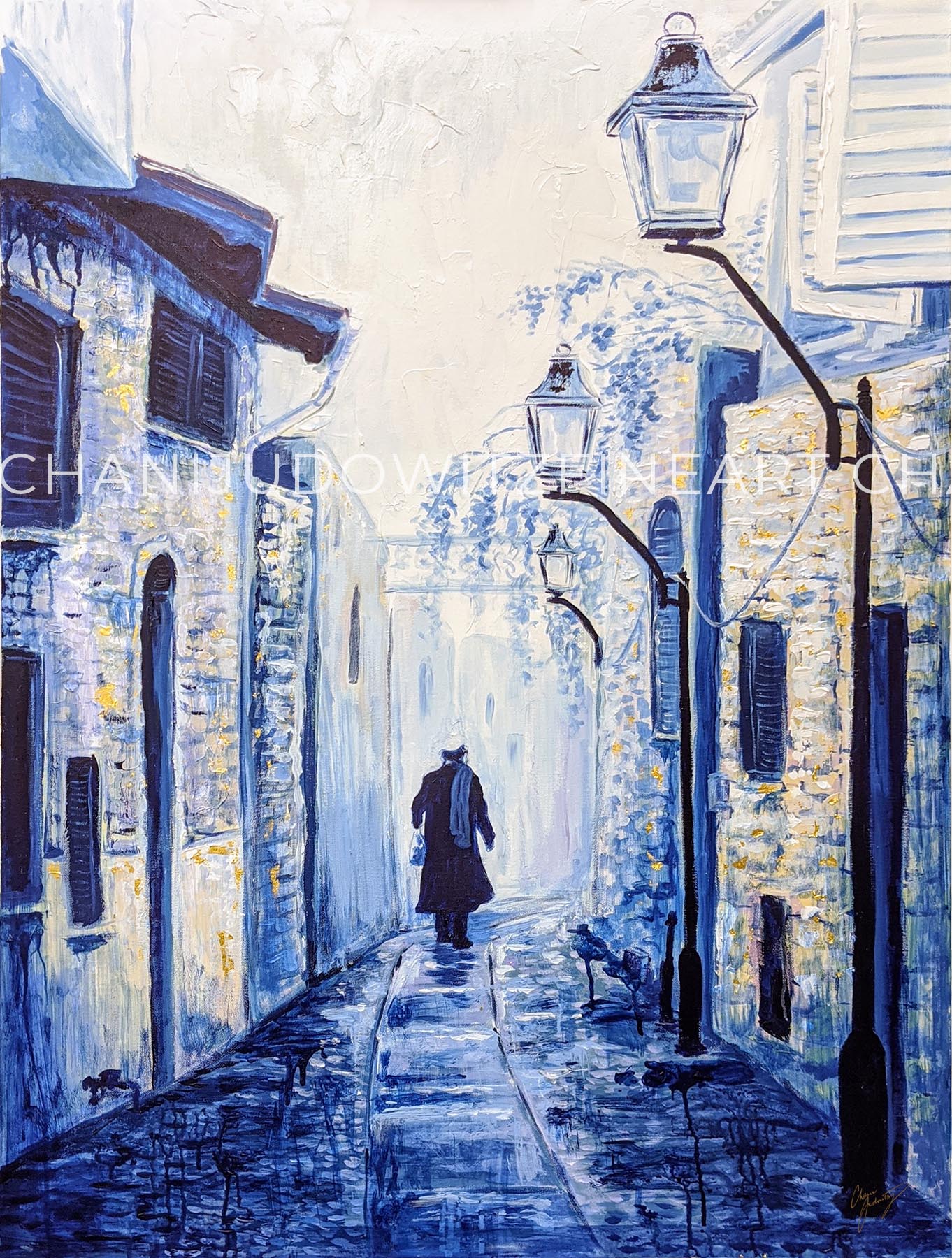 Tzfas Walkways Semi Original Giclee