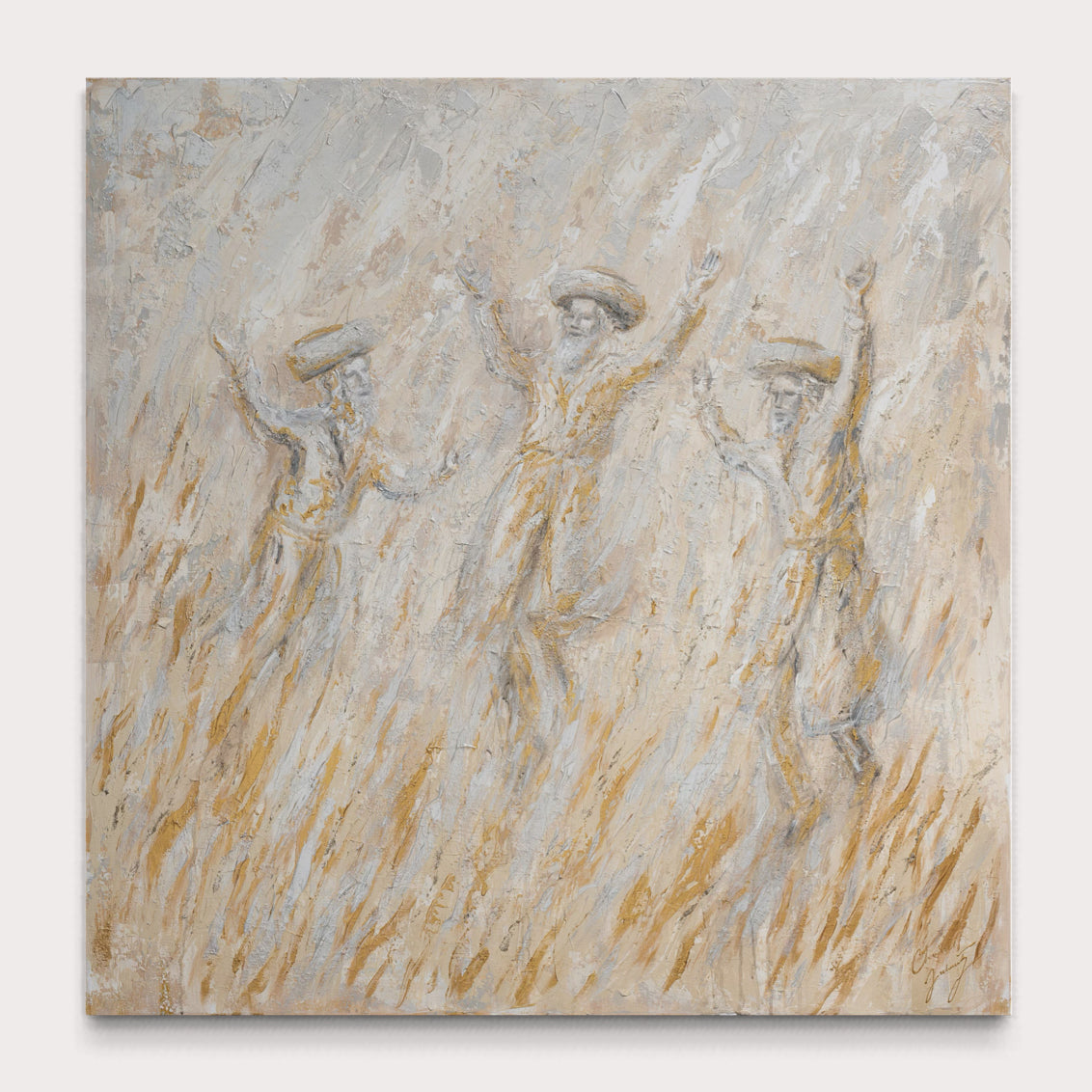 Luminous Dancing Chassidim Semi Original Giclee