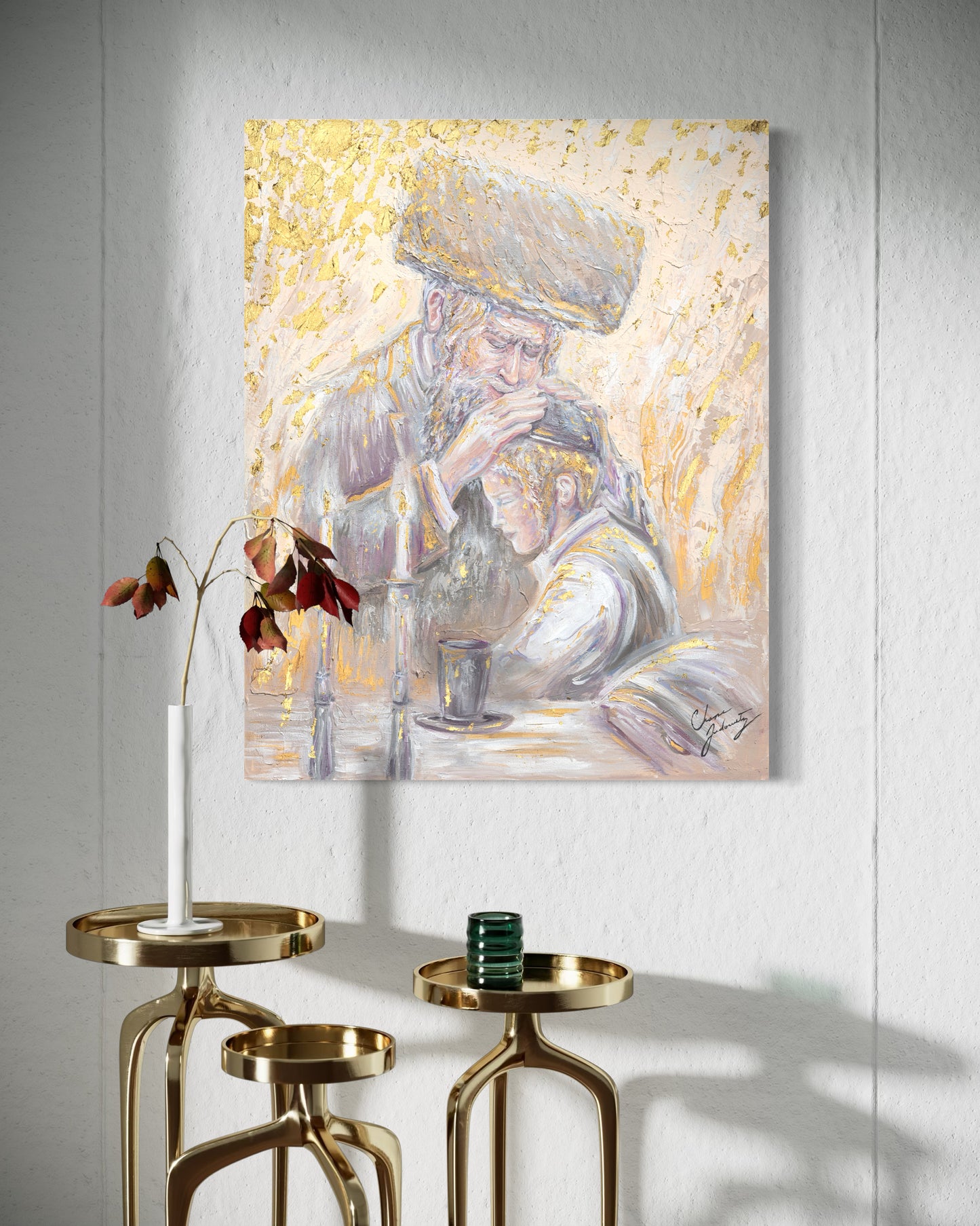 Luminous Shabbos Blessing Original Art