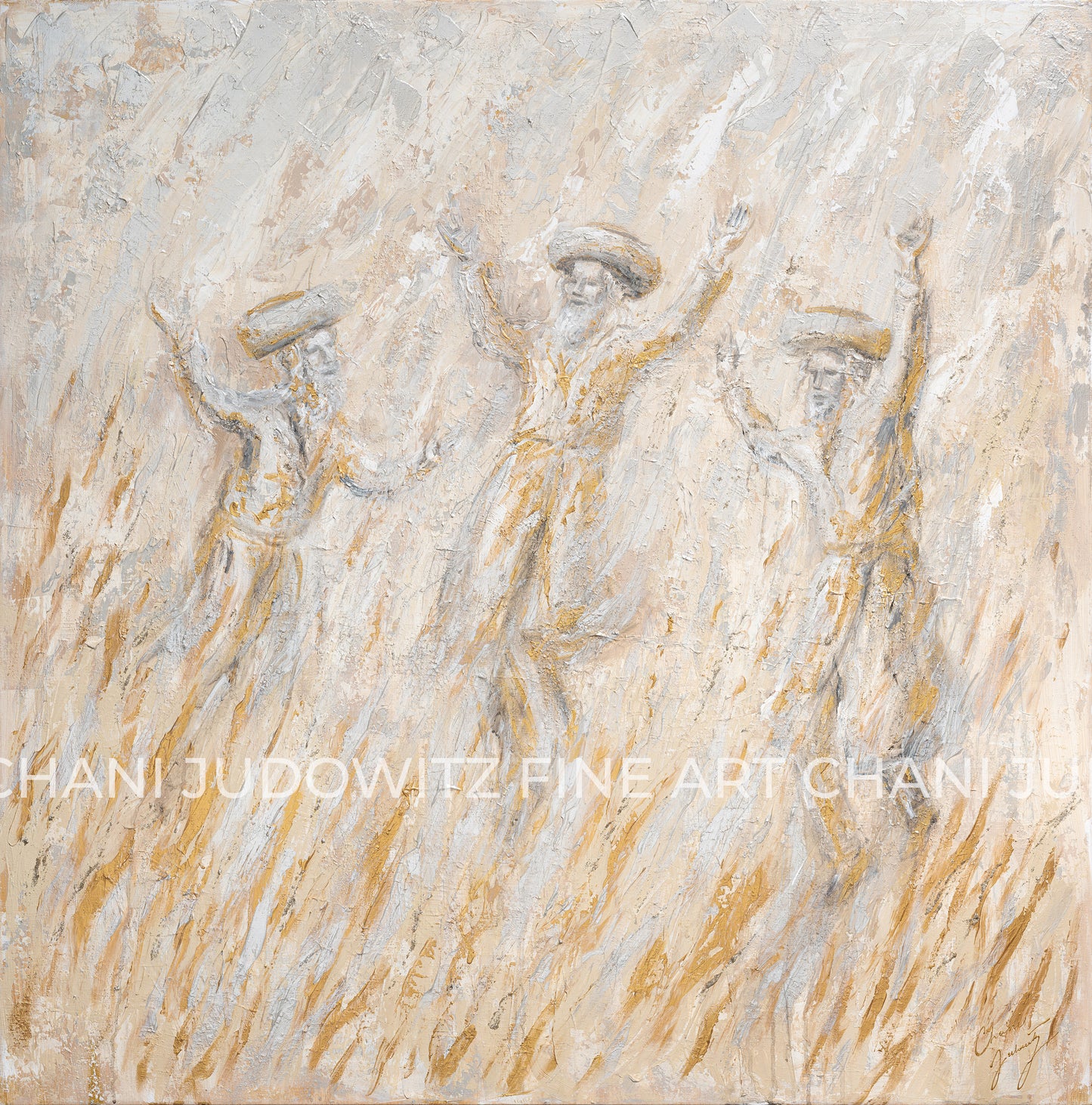 Luminous Dancing Chassidim Semi Original Giclee