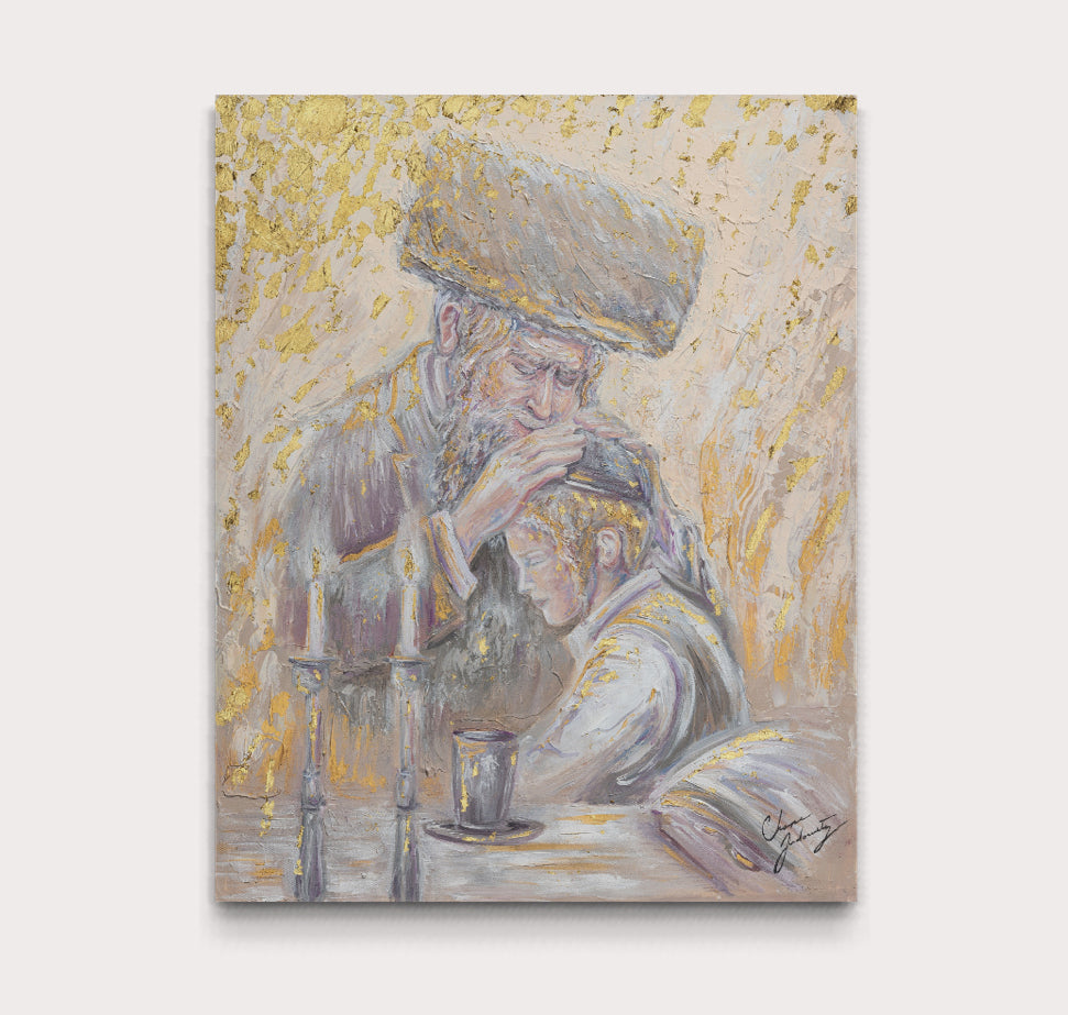 Luminous Shabbos Blessing Original Art